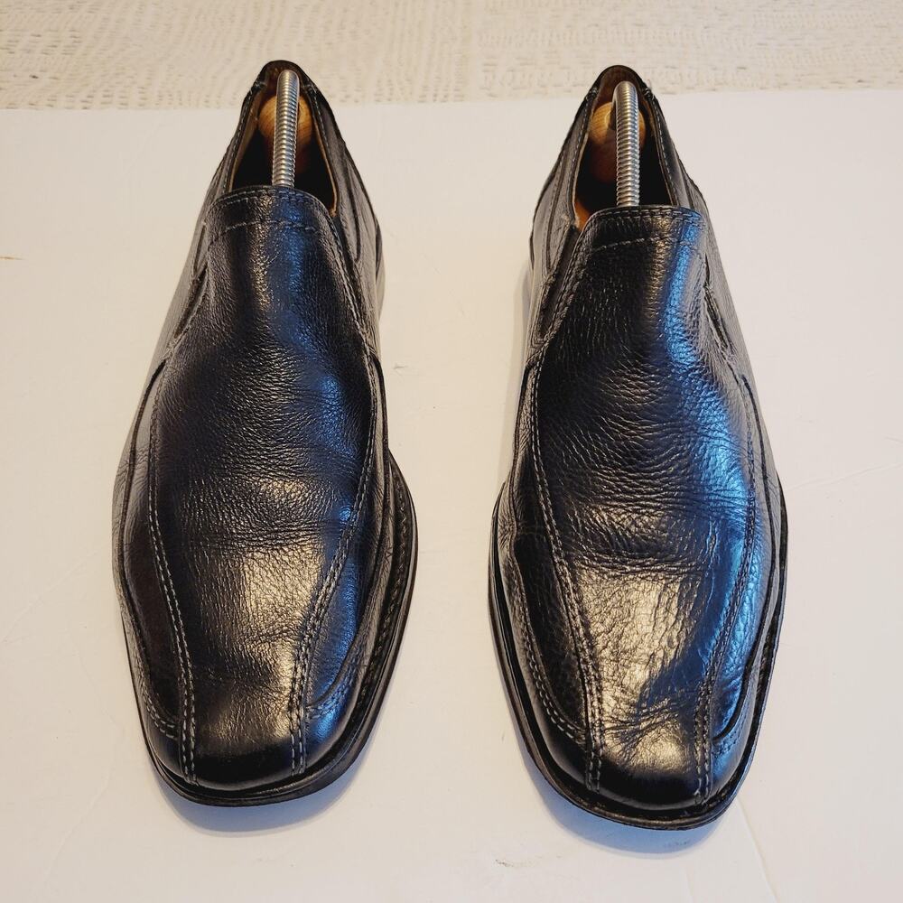 Sandro Moscoloni Shoes Mens 9.5 D Black Leather Slip-On Loafers 17307 Brazil
